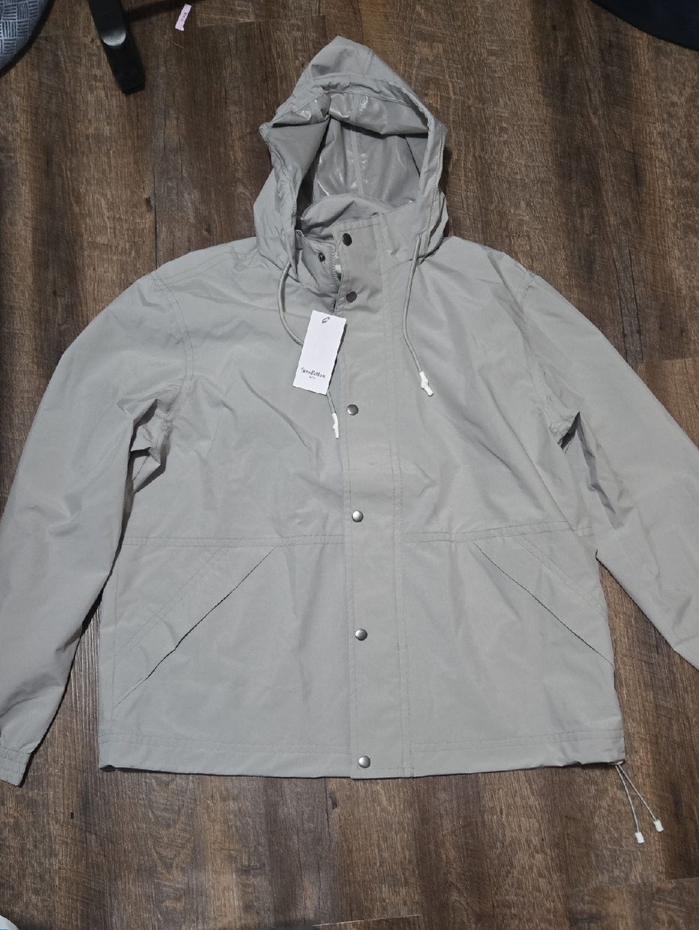 Light Gray Hooded Windbreaker Jacket - Goodfellow